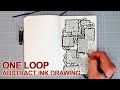 Drawing a loop in my sketchbook