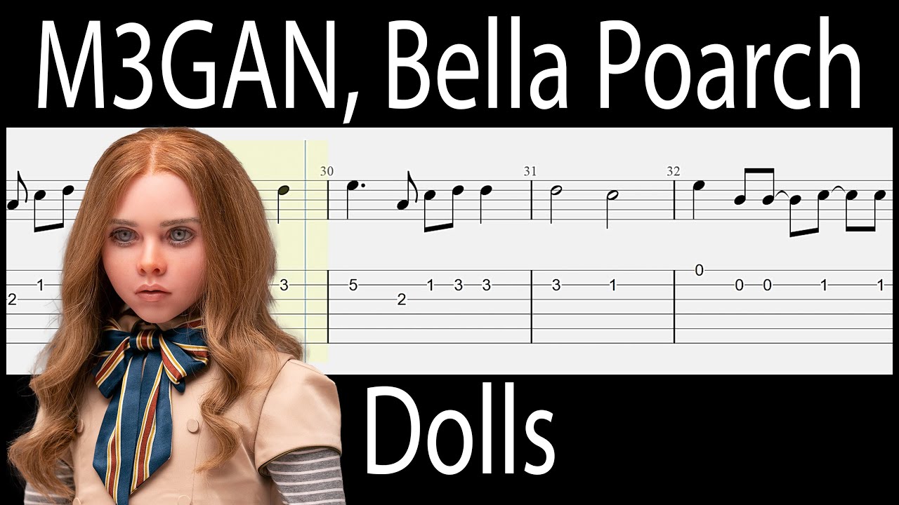 M3GAN Trailer Song Guitar Tabs Tutorial With Sheets Bella Poarch