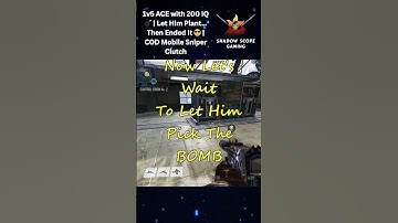 1v5 ACE with 200 IQ 💣 | Let Him Plant… Then Ended It 😎 | COD Mobile Clutch #codm #codmobile #shorts