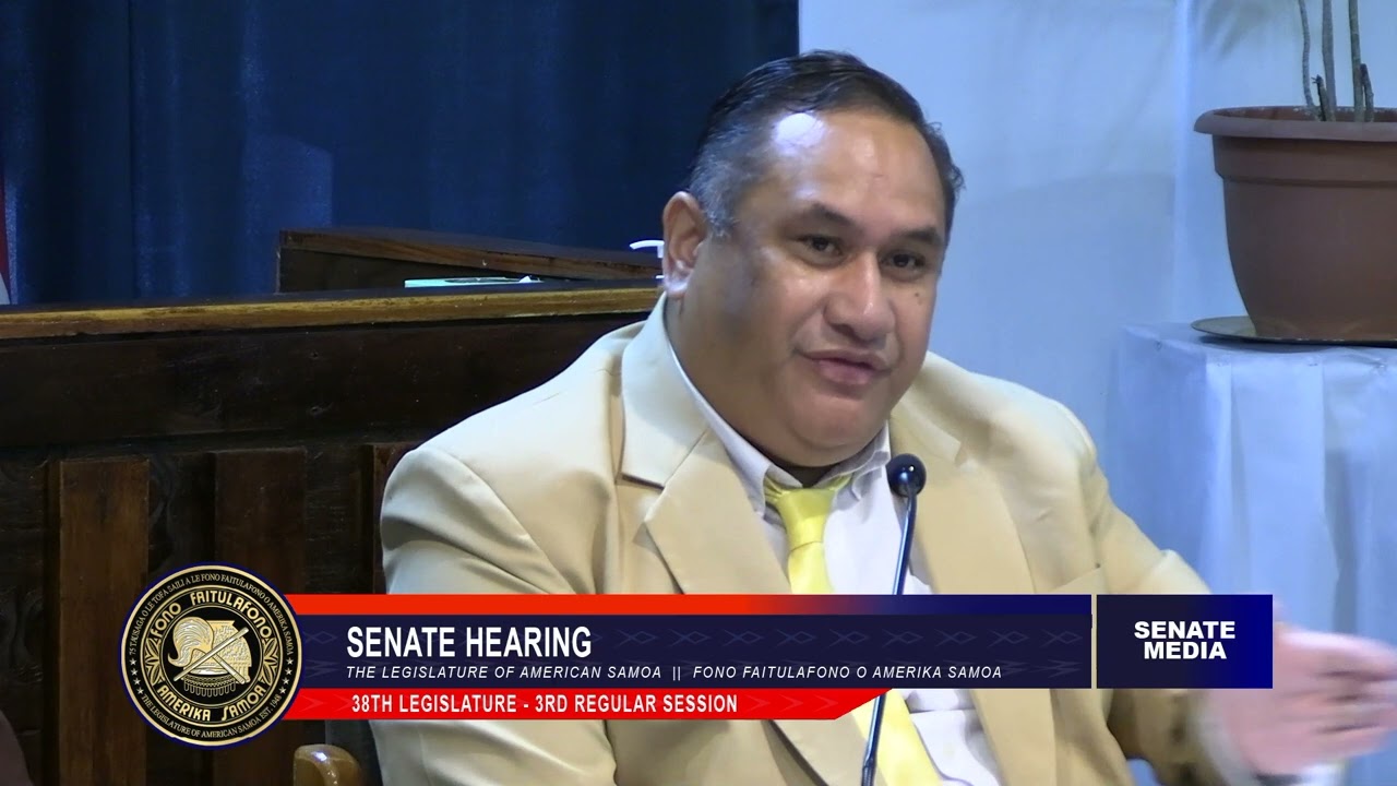 Senate Hearing January 29, 2024.  SB 38-07 Financial Institution Territorial Bank Amerika Samoa