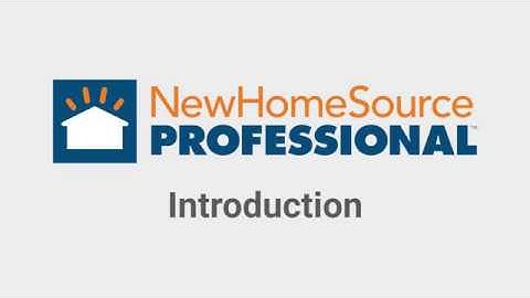 1 New Home Source Professional Video Training   Introduction