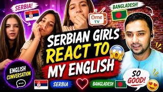 🇷🇸 Serbian Girls React to My English 😲 | English speaking practice #gazinahian