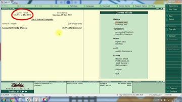 3. How to Select, Shut, Change date & Period and Alter Company Details in Tally ERP 9 GST in Tamil