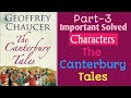 Imp solved characters The Canterbury Tales part 3 by Dr. Shahin
