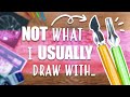 UNUSUAL DRAWING TOOLS & 2021 ART GOALS - Smart Art Mystery Supplies Unboxing