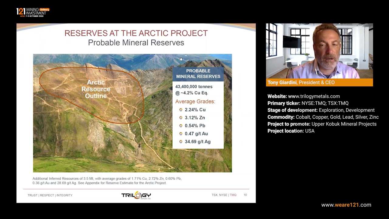 Trilogy Metals (NYSE:TMQ; TSX:TMQ) - 121 Mining Investment APAC Online October 2020