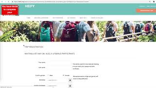 How to Register: Waiting List 2019