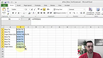 How to Convert a Column to All Caps in Excel