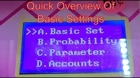 Quick Over View of Basic Settings on Mini Claw Vending Machines