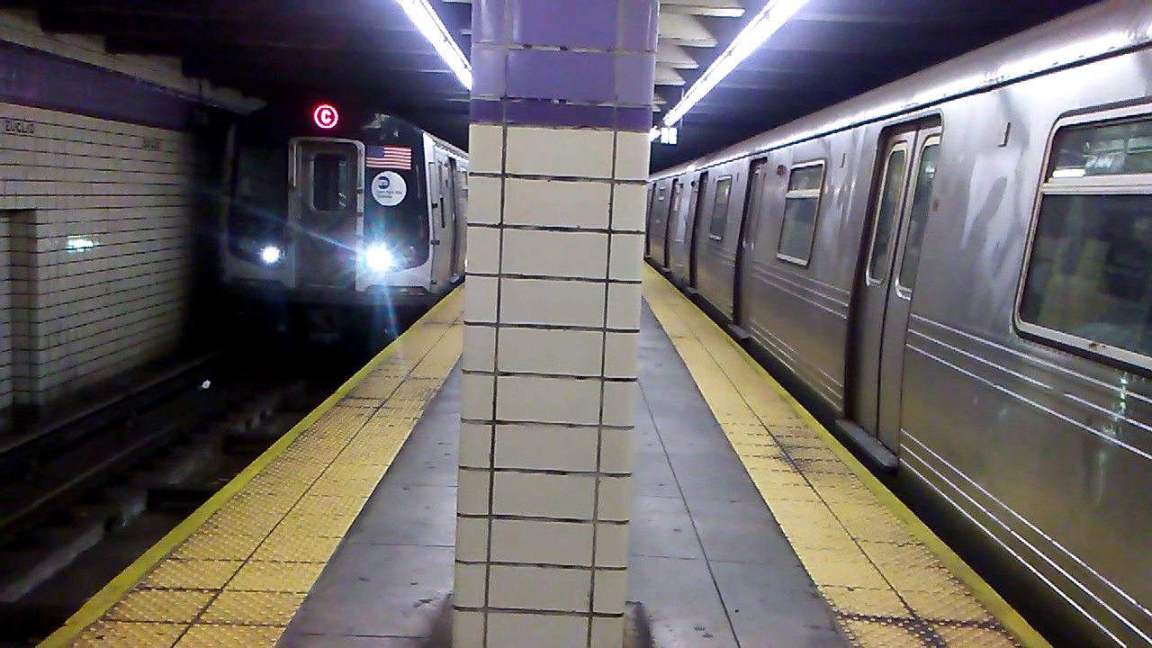 IND R46 (A) Train,R32 & R160A-1 (C) Train @ Euclid Avenue ...