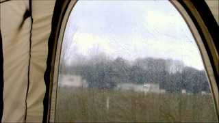 Inside the tent (awning) on a rainy day, caravan club site in marian
glas, anglesey wales