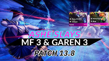 ASHE DESTROYS GAREN 3 AND MF 3 ??? TFT SET 8.5 PATCH 13.8 #shorts