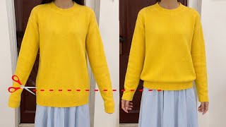 How to Shorten a Sweater Without a Sewing Machine! 4 Easy Repair Tips