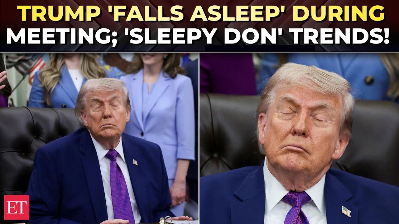 'You absolute moron': Trump 'falls asleep' at Oval meeting, White House ...
