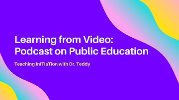 Learning from video podcast for public education - TEACHING IniITiaTion with Dr. TEDDY