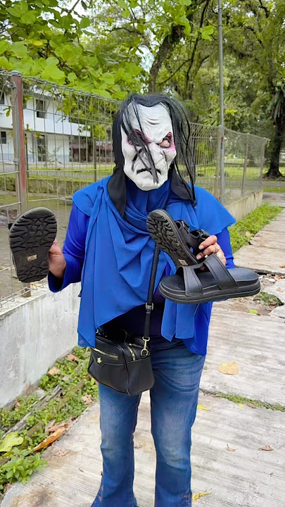 Their couple's sandals were hidden by zombies