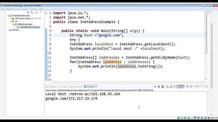 Java InetAddress Class to lookup ip addresses of a host name