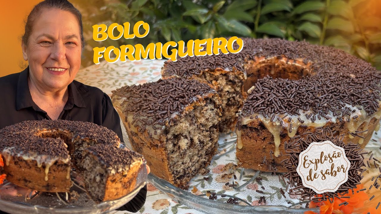 Você vai se surpreender com esse Bolo Formigueiro! Fofinho, leve e irresistível!