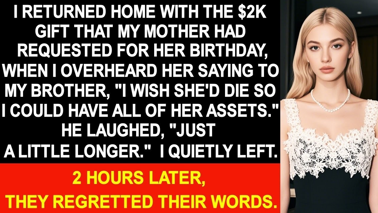 When I came home with a surprise present for my mother's birthday, she was wishing for my death...