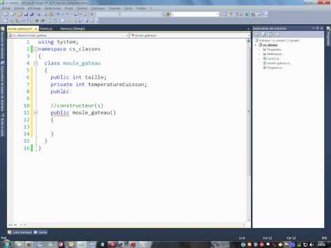 Tutoriel 76 Classe en C# en français deuxième partie