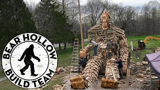 From Chainsaws to Masterpiece: Crafting the World's Largest Sasquatch by Bear Hollow Wood Carvers!