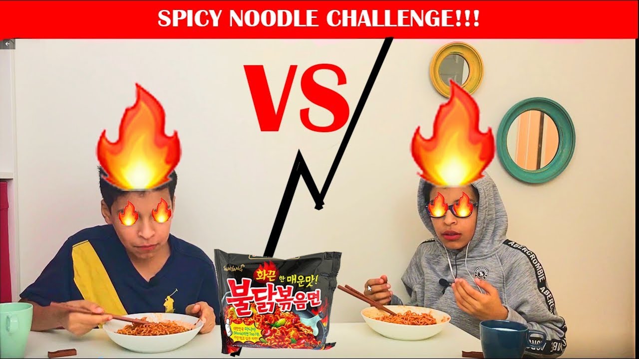 X2 ULTIMATE KOREAN SPICY NOODLES CHALLENGE!!!!!! YouTube