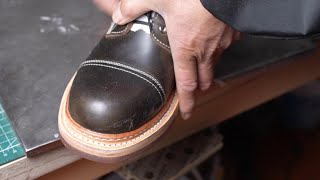 Crafting Handmade Service Boots: Experience the Skill of a Master Shoemaker |ASMR