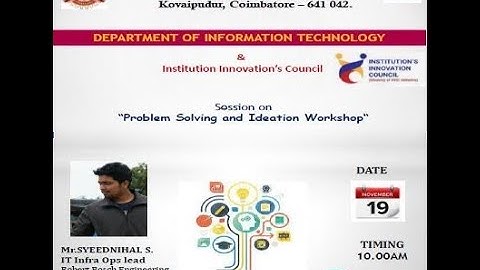 IIC-Session on Problem Solving and Ideation Workshop