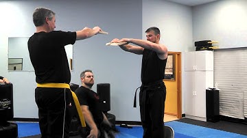 Jump front kick board break