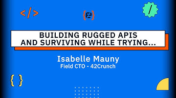 Building rugged APIs and surviving while trying... - Isabelle Mauny - Codemotion 23
