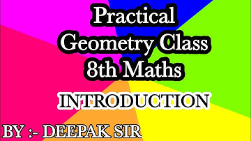 INTRODUCTION (BASIC)- Practical Geometry -Chapter 4 RBSE CBSE Class 8th Maths Solutions