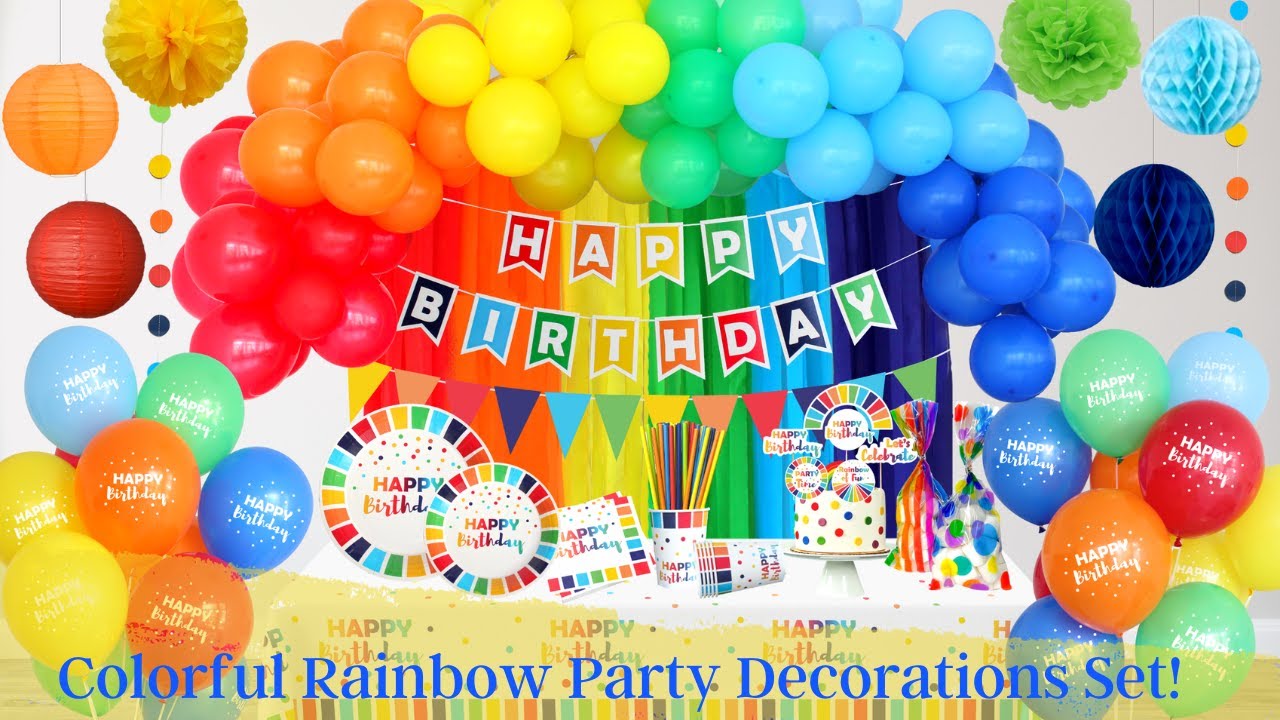 486 PC Colorful Birthday Party Decorations for Men, Women, Kids