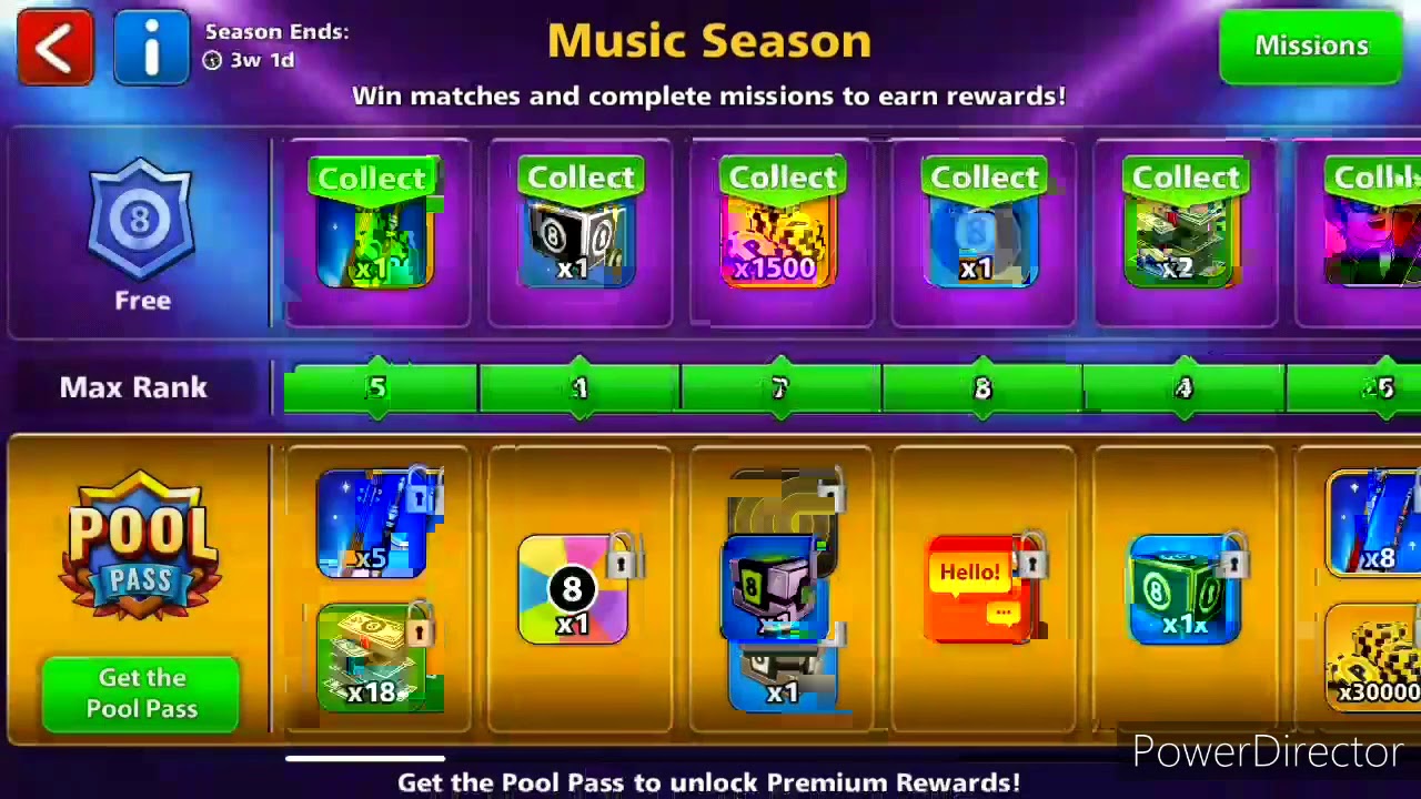 New Decal Unlocked || Collecting all rewards || 8 Ball Pool Pass