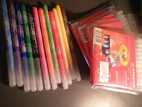 Обзор фломастеров stabilo power 12 цветов