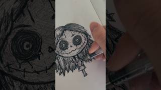 Simple pen drawing asmr #cutehorror #art #artistic #pencildrawing #fypシ゚