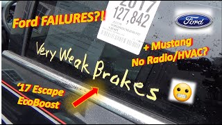 Modern Ford FAILURES?! (17' Escape WEAK BRAKES, 14' Mustang No Radio/HVAC)