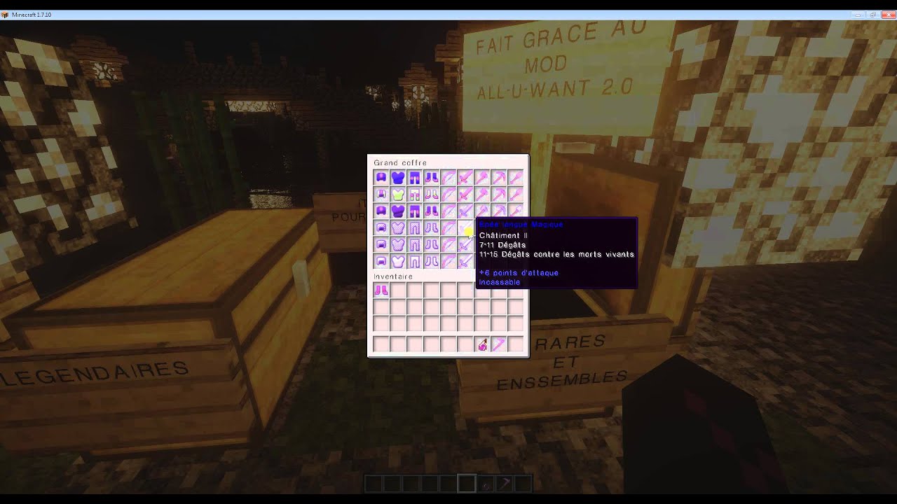 MINECRAFT Map *Objets et PNJs modifiés* TAG NBT+AllUWant - YouTube
