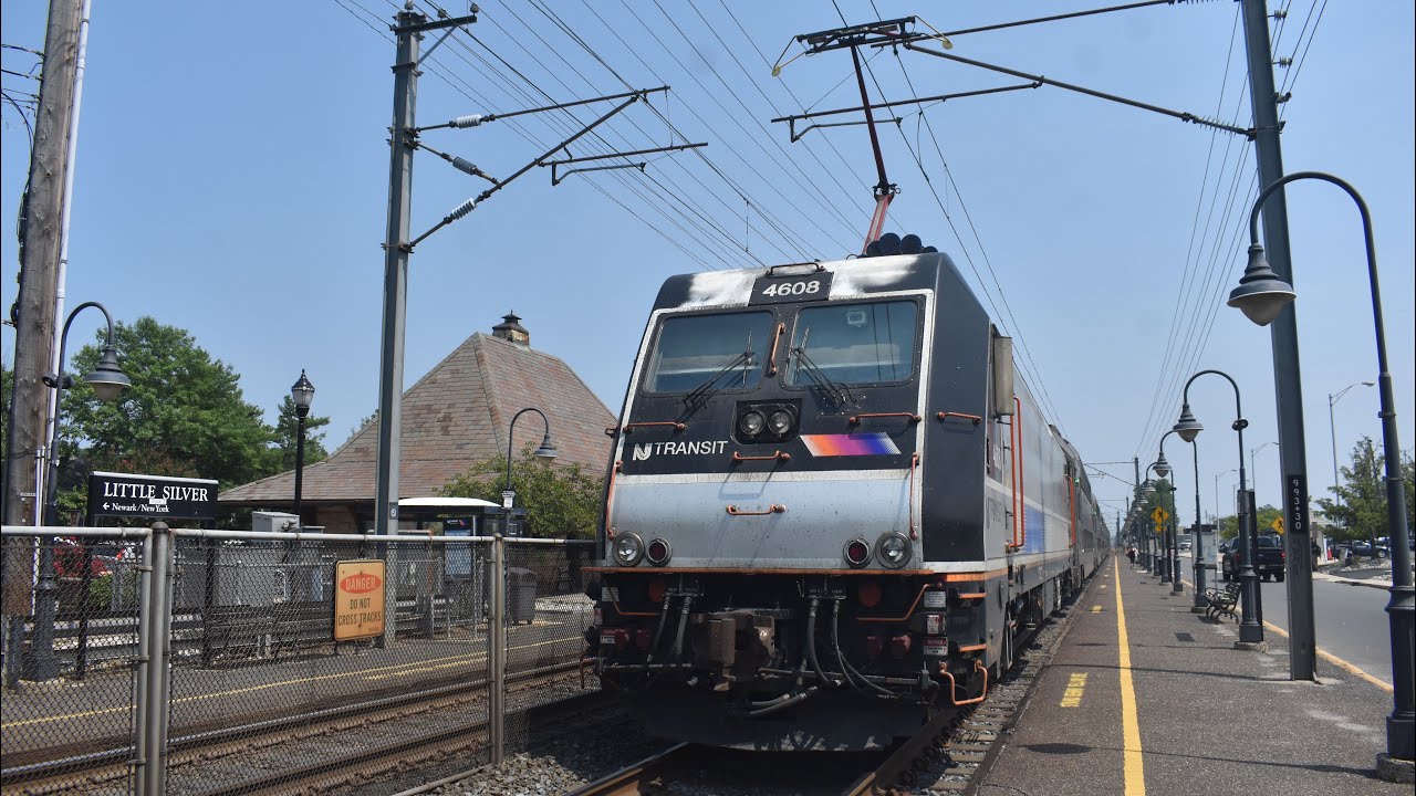 NJ Transit ALP-46 #4608 NJCL Train 3243 Little Silver NJ - YouTube