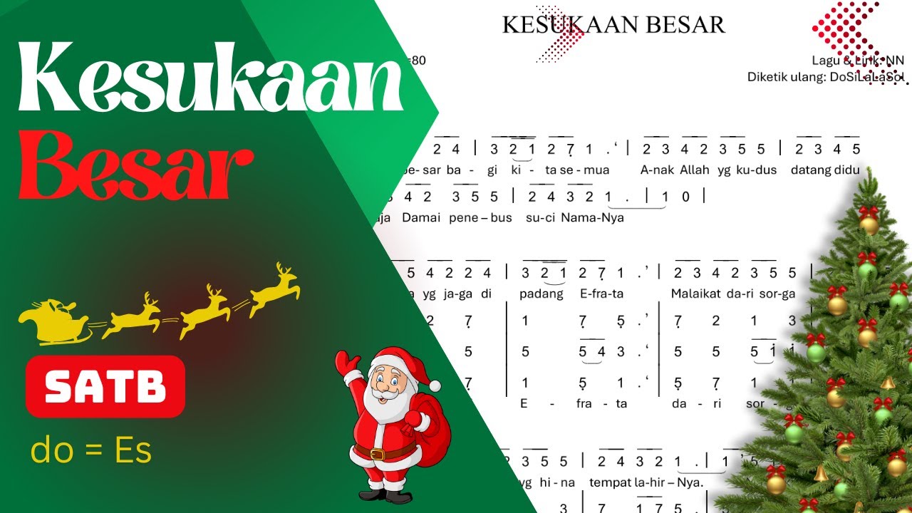 KESUKAAN BESAR – Lagu Natal Paduan Suara (Versi SATB) | Choir Practice