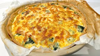 DÉLICIEUSE QUICHE SAUMON EPINARDS FACILE ET ECONOMIQUE