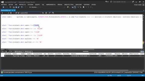 SQL Consulta de Operadores IN, LIKE, BETWEEN