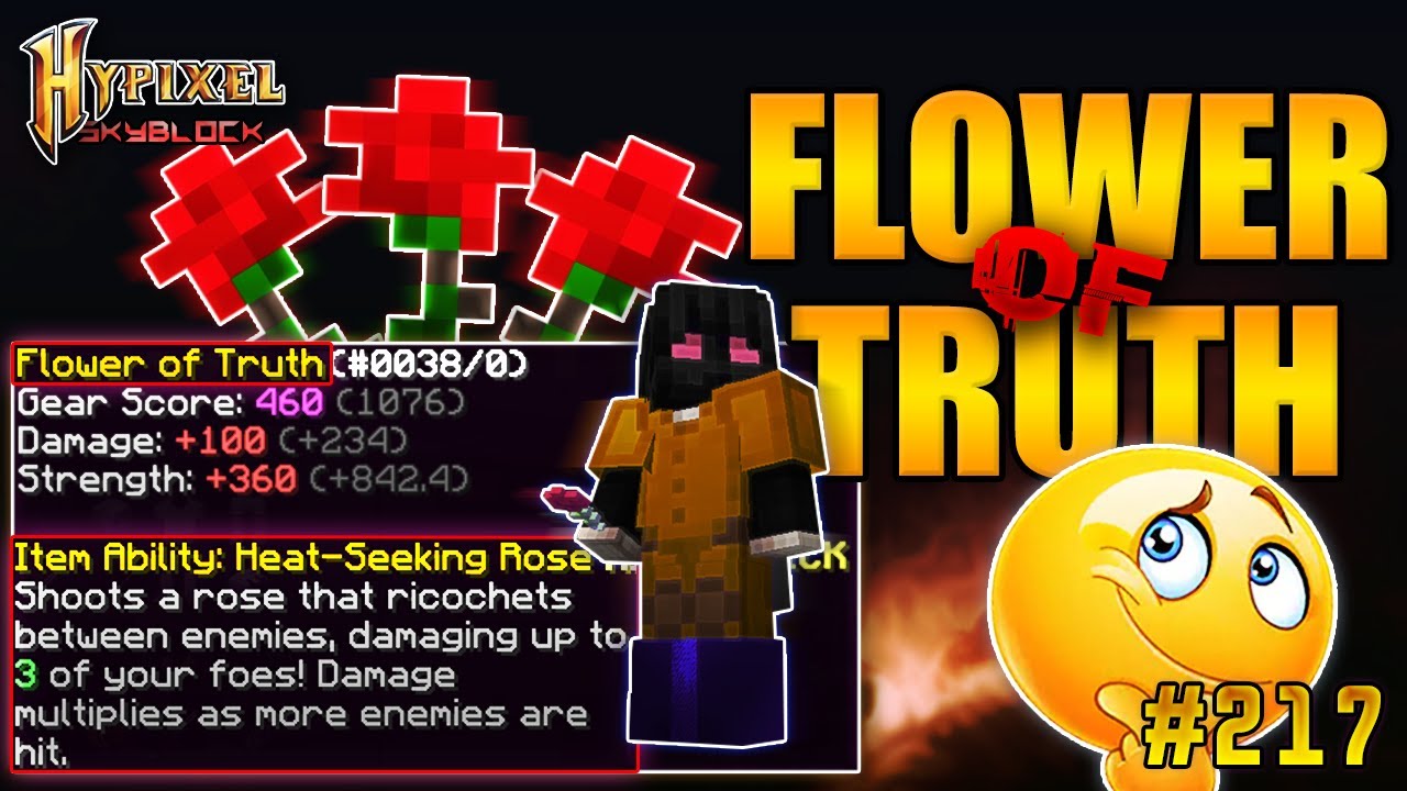 The FLOWER OF TRUTH IS OP Hypixel Skyblock Minecraft EP. 217 YouTube