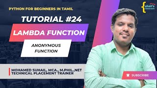 #24 lambda function in python | Anonymous Function| Famous Interview Question 2024