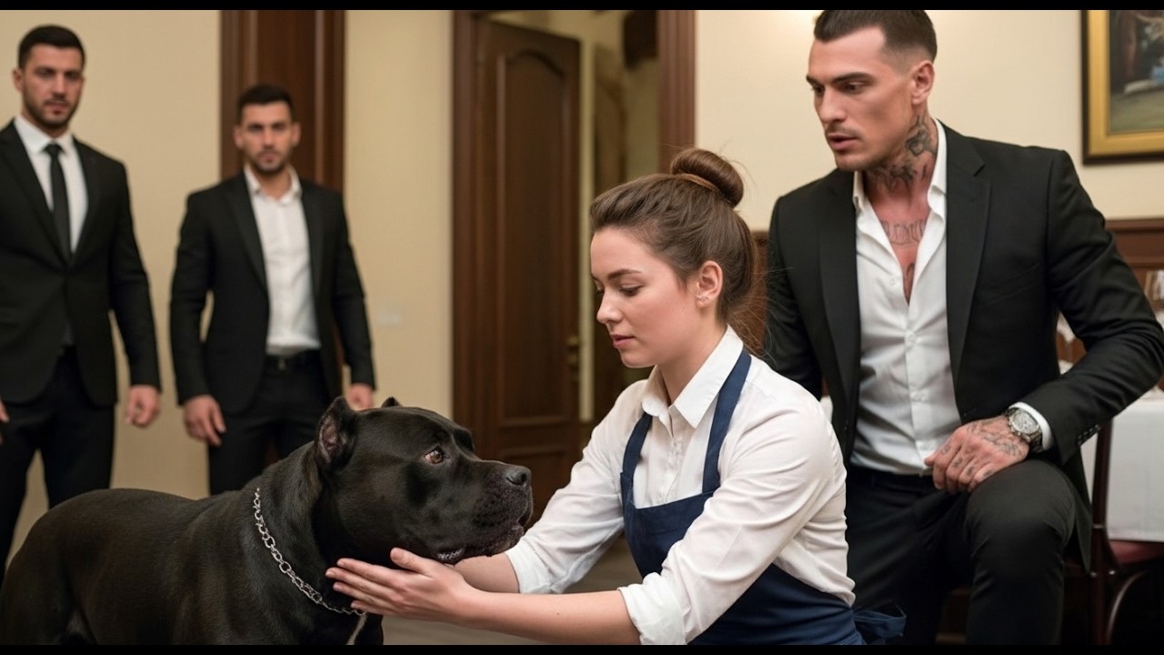 Il pitbull del boss mafioso impazzisce — La reazione della cameriera sorprende tutti