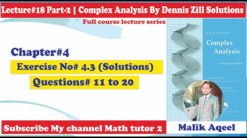 Exercise# 4.3 Complex analysis by denni g zill - finding all z which satisfied the given equations