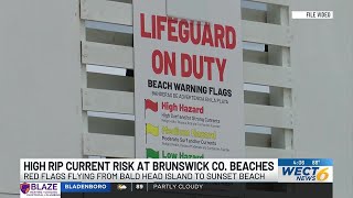 High rip current risk for beaches in Brunswick County today