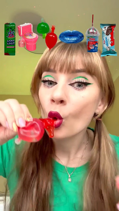 ASMR Emoji Sour Candy, Chewy Lips, Jelly Fruits Mukbang🥶😂🤪🥴 #shorts #comedy #funny