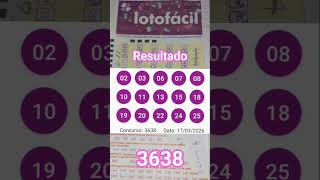 Lotofácil Resultado 3638