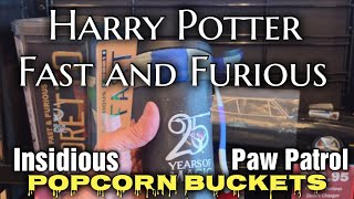 Harry Potter, Fast and Furious 25th Anniversary Popcorn Buckets at Cinemark 