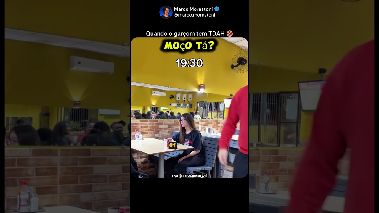 O garçom deve ter tdah🤣#motivação #inspiração #viral  #divertido #trabalho